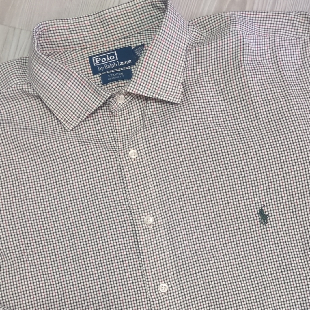 Polo by Ralph Lauren 3XB Men's Plaid Shirt Holiday Green Red Cream Christmas